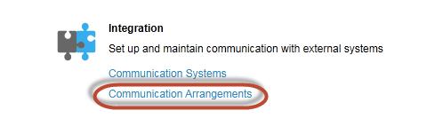 2. Click the Communication Arrangements link. 3.
