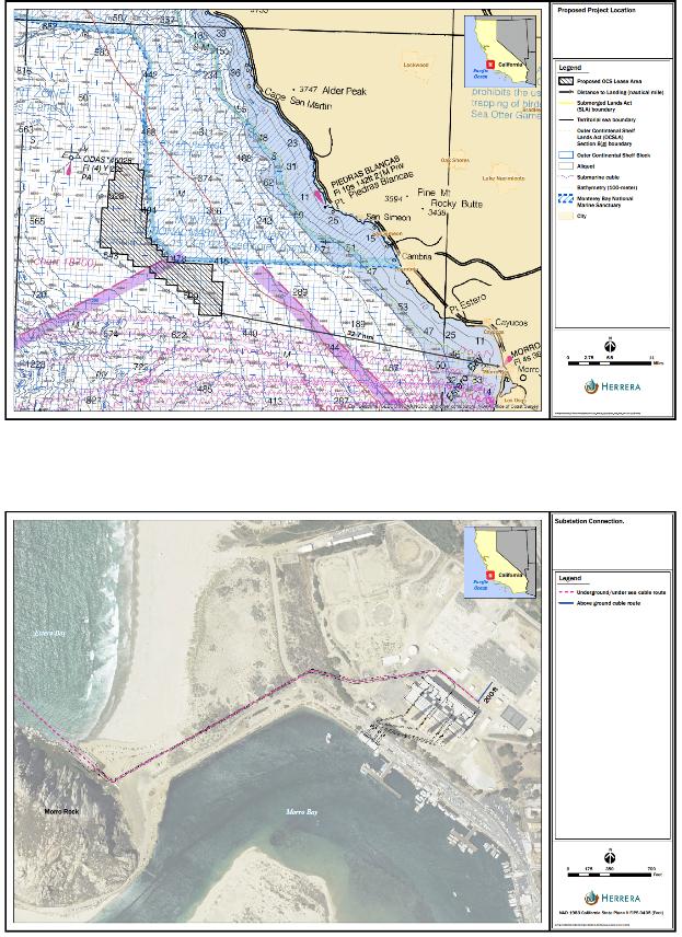 Central California March 2016: Trident Winds submitted an unsolicited lease application for a site off of Morro 600+ MW (~100 turbines) Existing infrastructure (NRL Coal Power Plant connects to the