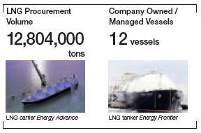 vessels, downstream business such as LNG regasification, pipeline