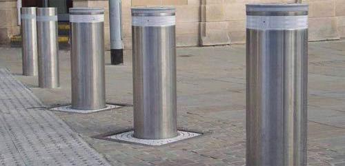 SECURITY SERVICES 9 Hydraulic bollards are used to control high levels of traffic in areas that are