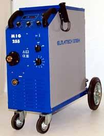MIG 255 Step switch maschine The MIG 255 is a powerful, gas-cooled MIG / MAG gas-shielded welding system for welding on steel, stainless steel, aluminum, as well as low-alloy and high-alloy steels.