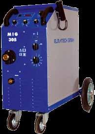 MIG 305 Step switch maschine The MIG 305 is a powerful, gas-cooled MIG / MAG gas-shielded welding system for welding on steel, stainless steel, aluminum, as well as low-alloy and high-alloy steels.