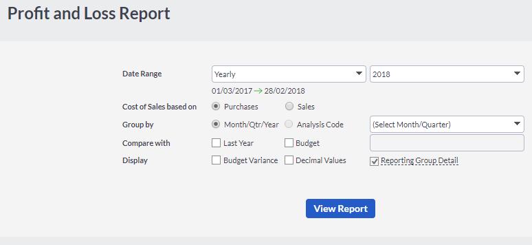 Printing the Year End Reports Profit and Loss Report The second financial report to print is the Profit and Loss report, traditionally known as the Income Statement report.