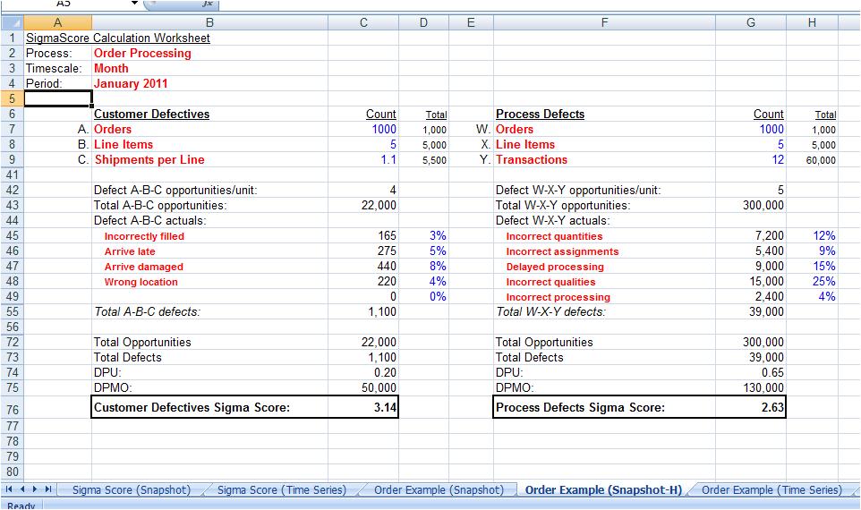 Order Example Let s take a look at the Order Example (Snapshot-H) worksheet.