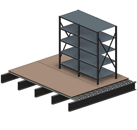 ) as well as live loads (racking on top of the mezzanine, pallet jacks, people standing and walking, etc.) needs to be taken into consideration when designing the mezzanine structure.