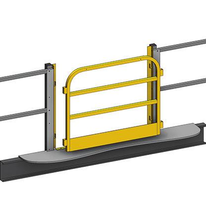 This special design allows for the rails to be cut to size and attached without welding, reducing installation time