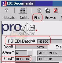 Inbound EDI Moving Documents to Production Maintain Work Documents 1. In Foursite, select E-com. 2. Select Inbound EDI Processing. 3. Select Maintain Work Documents. 4. Click Find. 5.