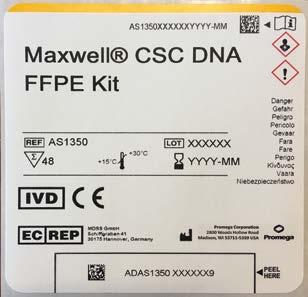 6. Instrument Run (continued) Figure 3. Kit label indicating the method bar code to scan. Shown in the red box is the method bar code to scan on the kit label for starting a purification run. 4.