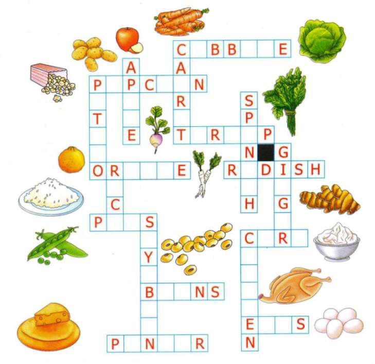 Complete the crossword with help of the