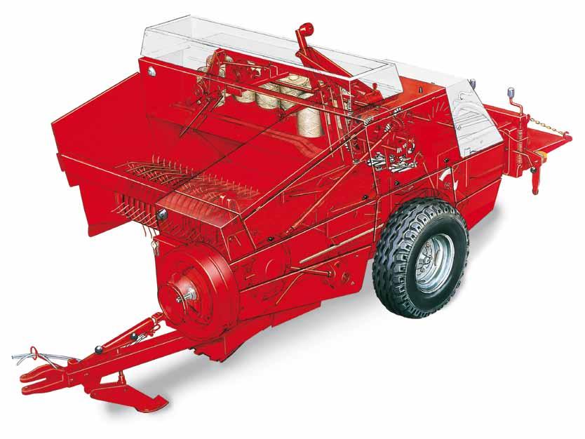 Secure synchronised chainless drive In order to guarantee the accurate timing of all components over the entire lifetime of a baler, the packers and knotters are driven entirely via torsionally rigid