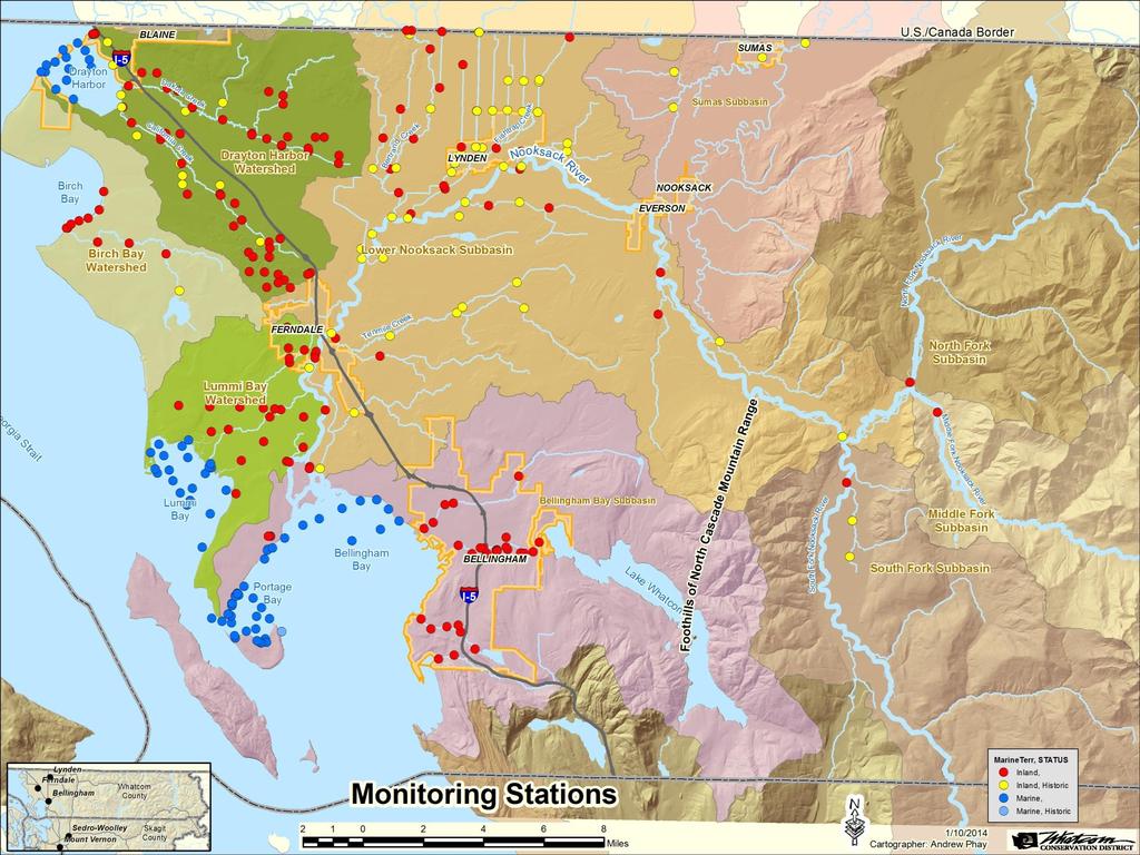 Dept of Ecology (DOE) Dept of Ag (WSDA) Whatcom County WRIA 1 (Water Resource Inventory Area)