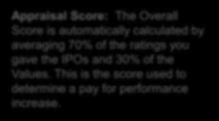 This is the score used to determine a pay for performance increase.