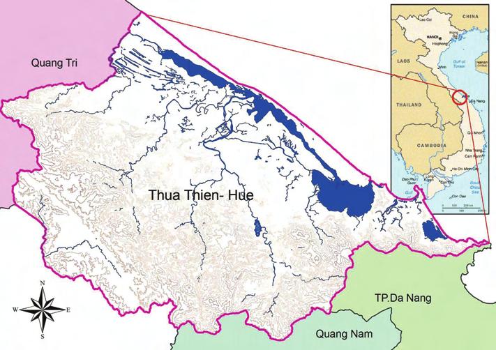 301 Figure 1: Location of Thua Thien Hue Province in Vietnam and the Surrounding Regions The Huong River Basin is the largest basin in Thua Thien Hue Province.