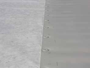The KÖSTER TPO Membrane is mechanically fastened using disc anchors.