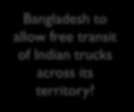Bangladesh India Bhutan Nepal constraints to seamless cross-border transit Bangladesh to