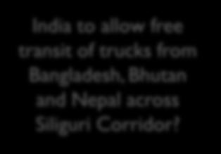 India to allow free transit of trucks from Bangladesh, Bhutan and Nepal across Siliguri