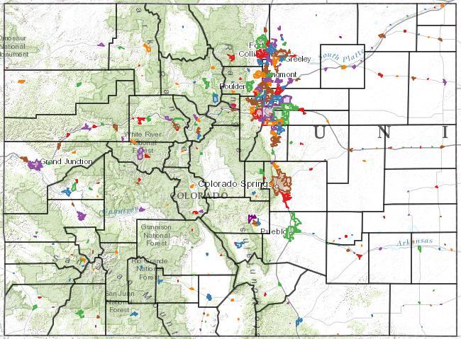 Municipalities Serve Communities of Interest Map Courtesy of Colorado State