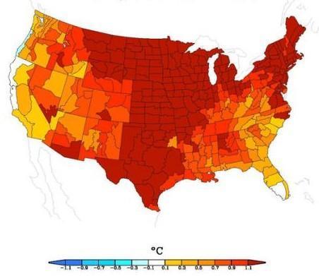 Climate change seems to be accelerating Each of the 48 continental states experienced above-normal annual