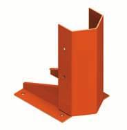 Corner protectors These protect the outer uprights when it is not possible to fit upright protectors. They are made from 400 mm high folded metal sheets.