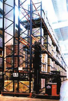 Direct access can only be made to the front pallets and so it is only recommended to store products with several pallets