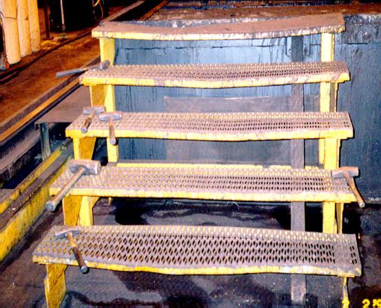 Fixed Industrial Stairs Treads must be slip resistant with uniform rise height and tread width Must be able to carry 5
