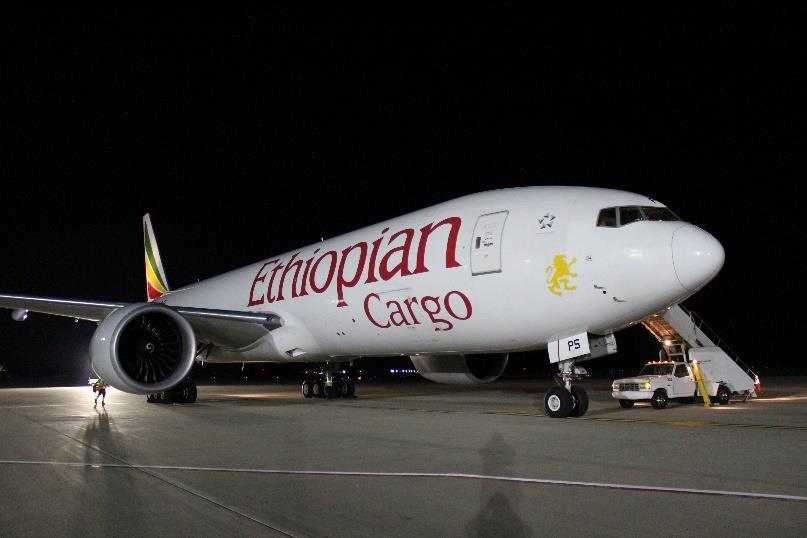 Introducing our newest cargo carrier at LCK On Thursday, May 19 th, Ethiopian Airlines flew the first of two test flights in conjunction with partner RCS Logistics.