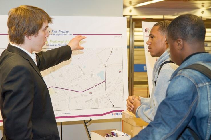 7.3 Role of Input in Recommended LPA Selection In the NEPA process to date, SEPTA has held over 100 public meetings, including pre-scoping and scoping meetings, public information sessions, public
