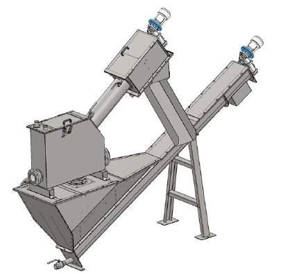 The internal baffle system allows an efficient separation of the sand that is collected on