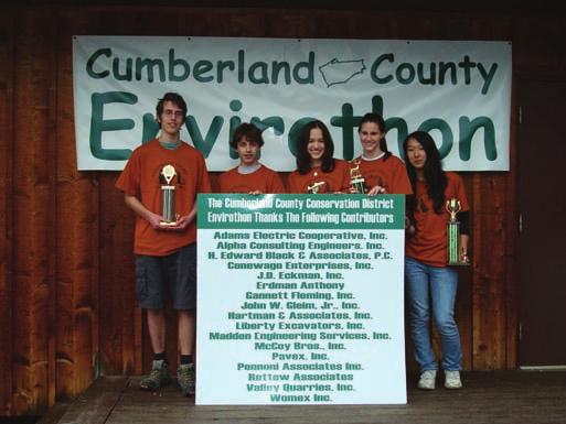 9 COUNTY ENVIROTHON The annual Cumberland County Envirothon, presented by the Cumberland County Conservation District, gives high school students hands-on field experience dealing with environmental