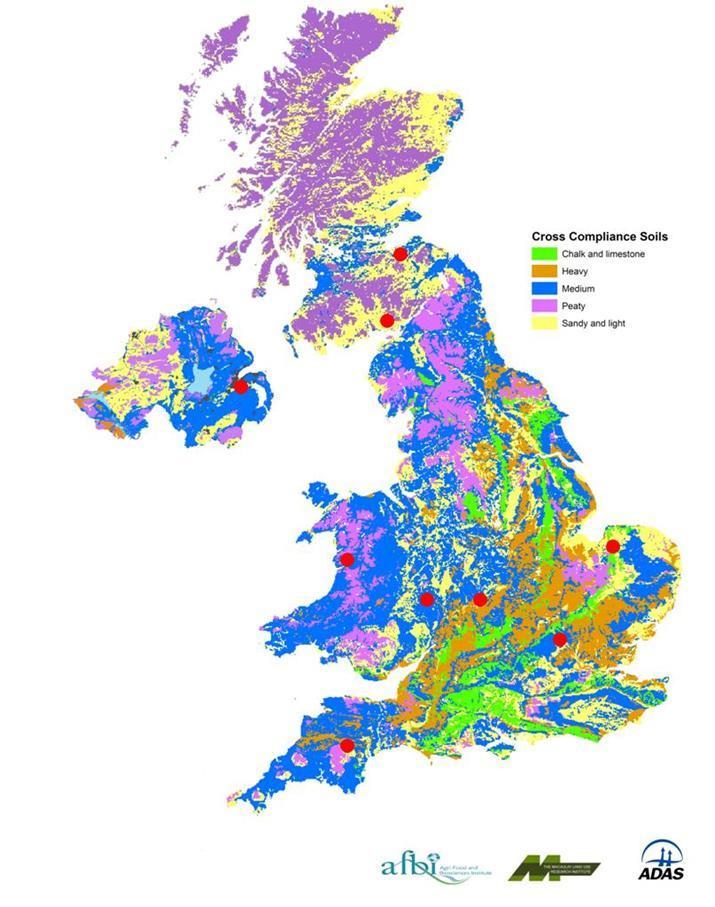 InveN 2 Ory network of experimental sites Represent the principle geoclimatic zones that support agricultural production in the UK Address the