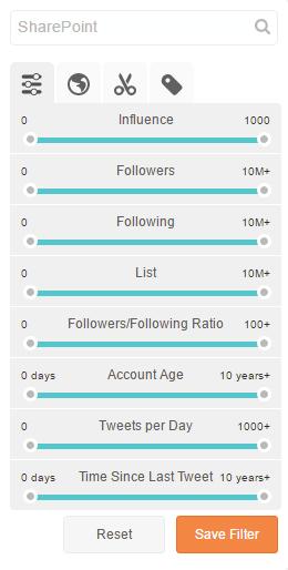 You can also use the same filters to see your current followers. This allows you to unfollow people that, for example, haven t tweeted anything in the last six months or so.