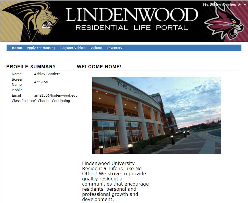You will log in using your full Lindenwood email (abc123@lindenwood.