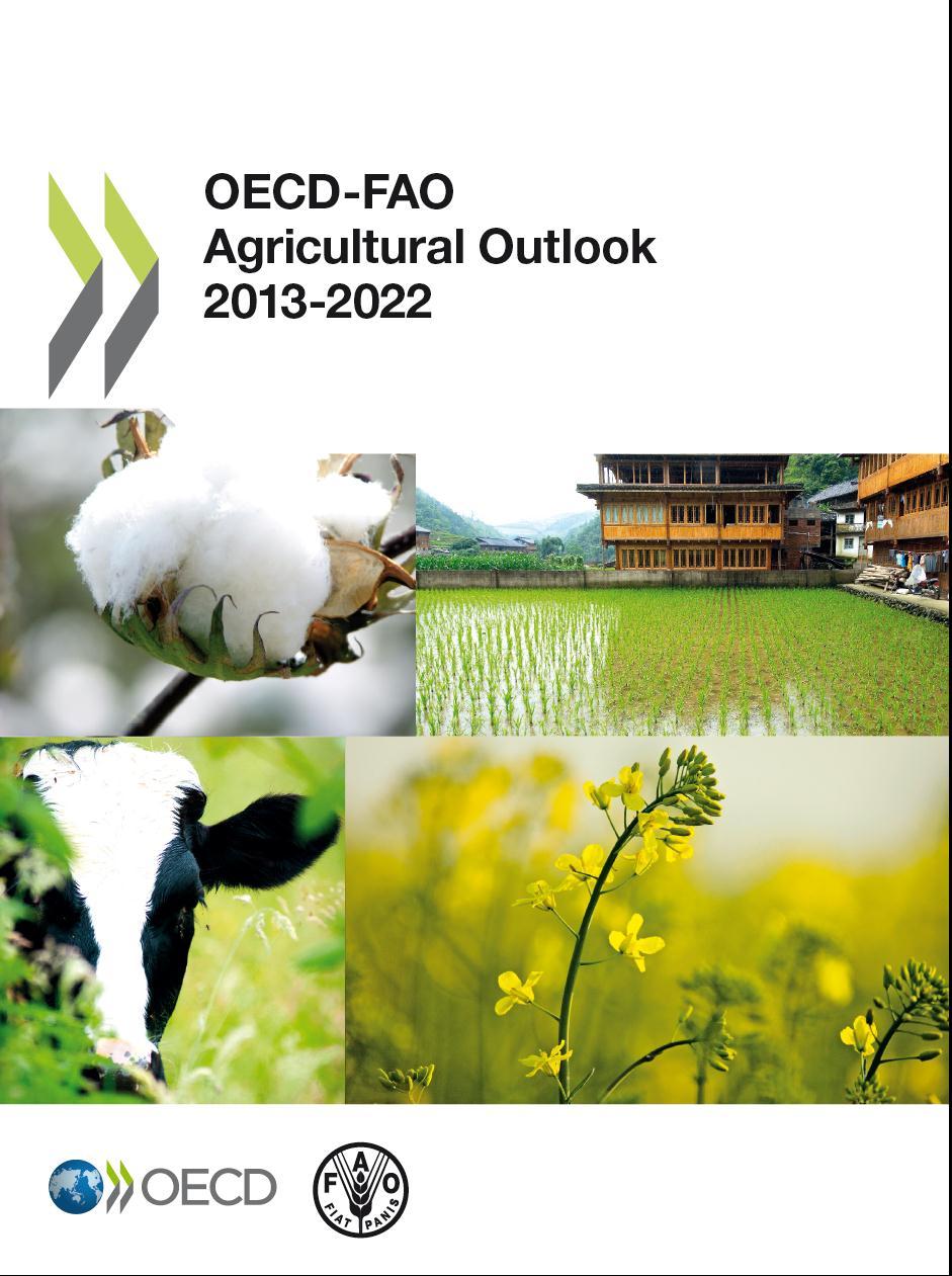 Joint OECD-FAO report Model based projection, not forecast