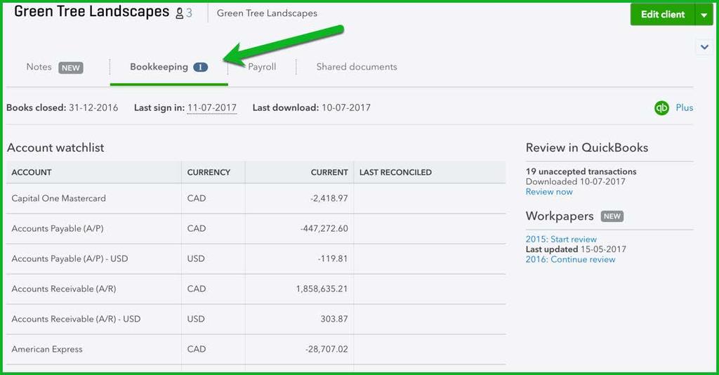 Chapter 1 - getting started in quickbooks online accountant 4. Click the Gear icon to view the menu.