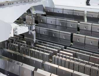 TOOLING WAREHOUSE An integrated storage of top and bottom tooling is located under the machine s backgauge, significantly minimising tool changeover time.