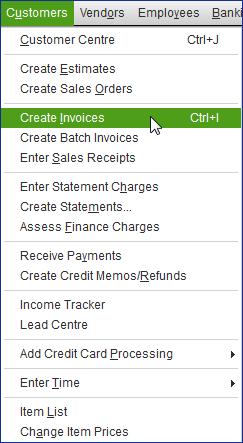 Menu Options Use the menu options to quickly access up transactions and tasks in QuickBooks.