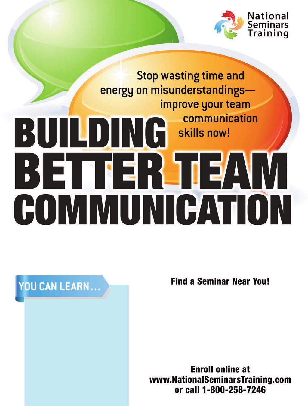 If you want to improve your organization s efficiency and eliminate the stress and headaches that come along with poor communication skills, you won t want to miss Building Better Team Communication.