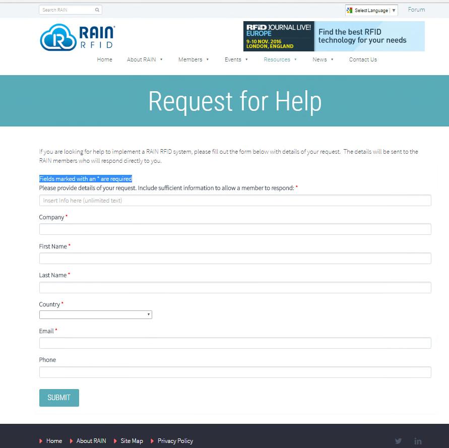 Requests for Help 44 end-users contacted the RAIN Alliance Requests from 19 countries, 5 continents 31% from Asia 27% of those from China Requests for many markets and