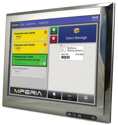 PRODUCT SOLUTIONS MPERIA Marking and Coding Automation The MPERIA marking and coding automation platform centralizes control of your primary, secondary,