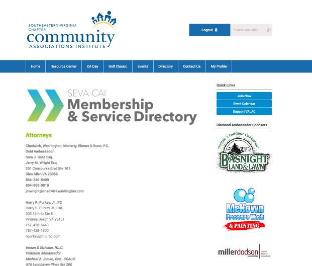 advertising 2019 membership & service directory ONLINE BASIC LISTINGS { FREE } As a business partner or management company member, your information on file with SEVA-CAI has automatically been