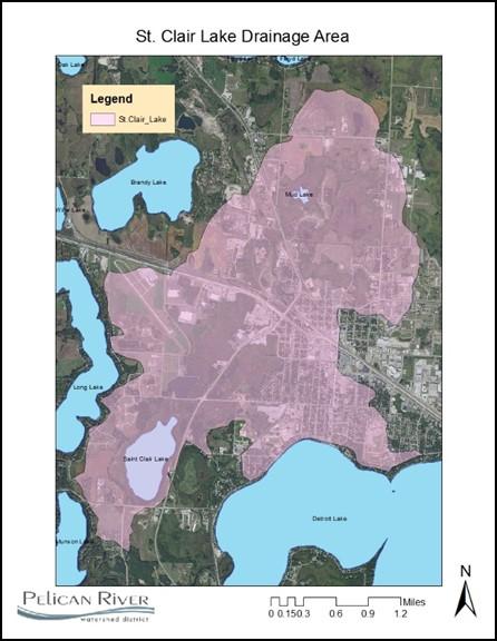 Fox Lake does not have a direct inlet and receives all of the surface water input from stormwater runoff from the surrounding drainage area.