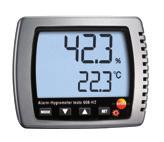 values Battery monitor testo 608-H2 testo 608-H2, alarm hygrometer, humidity/ dew point/temperature measuring instrument with LED alarm, incl.