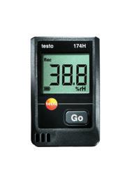 Humidity testo 174-H/testo 175 H1 Mini data logger for temperature and humidity testo 174H Long-term stable humidity sensor Display of current temperature or humidity values Quick data evaluation and