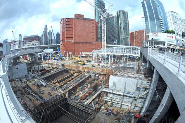 Tunnel connecting Hung Hom Station Tunnel excavation works are being carried out near Hung Hom Station and are expected to be completed in the fourth quarter of