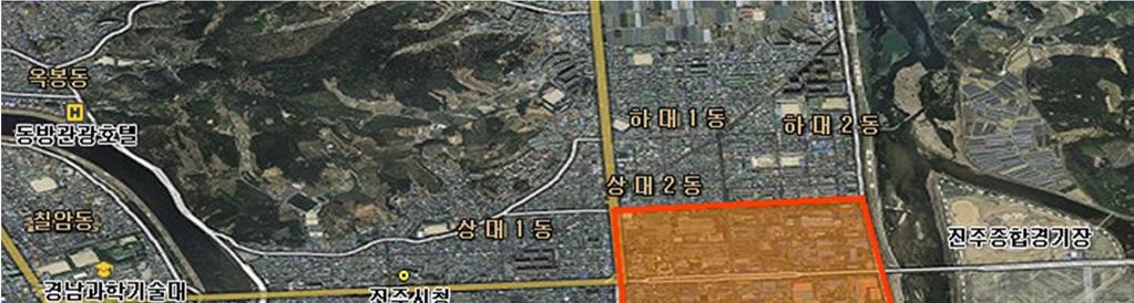 This complex is located in the whole area of Sangdae-dong and Sangpyeong-dong, Jinju-si in the area of 717 lots, 2,135000m.
