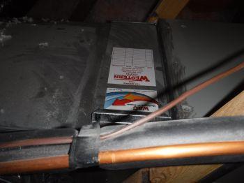 11. Thermostats Filter screen located in attic next to electric furnace