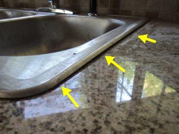 8. Sinks Recommend caulking around sink. 9.