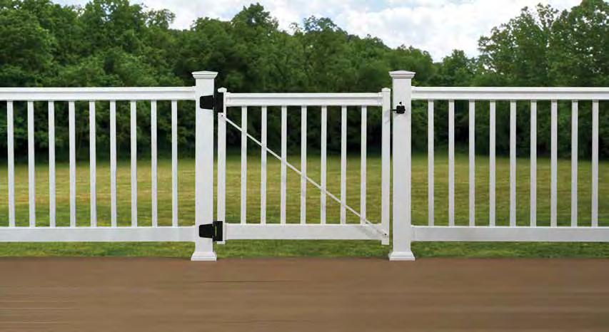 GOOD GATE FRAME KIT STYLISH AND SECURE Considering a gate for your porch or deck? The Fiberon Gate Frame Kit installs easily and adds both style and security to your space.