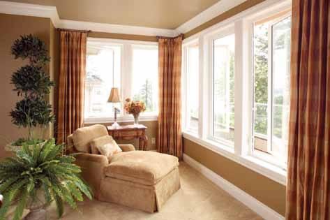 outstanding seal ability Aesthetically-superior beveled edge sash design Extruded heavy screen frame blends into the frame