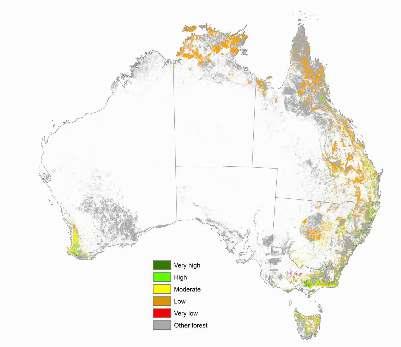 Commerciality of Australia s leasehold, private and public muliple-use naive forest, 2011 Commercial forest of 36.6 million hectares (of which 29.